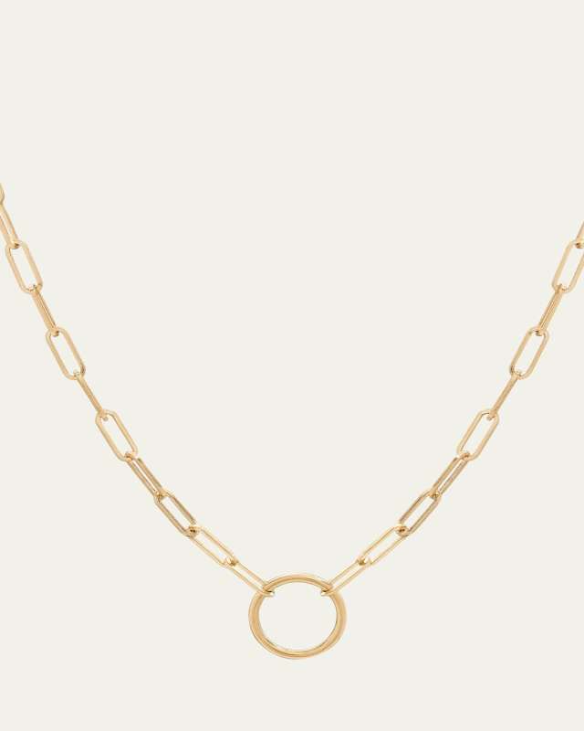 18K Gold Paperclip Chain Necklace
